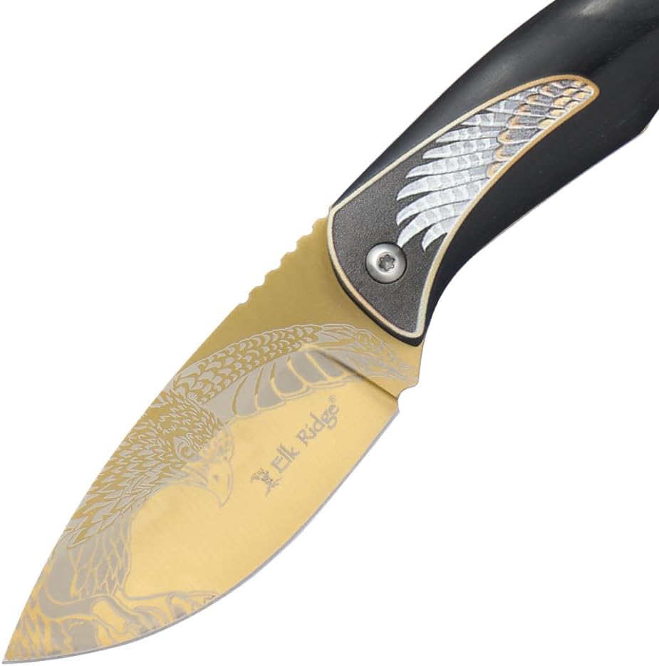 Cuchillo caza hoja fija 7" mango madera funda cuero