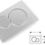 Placa actuador doble descarga cromo mate comp. Sigma01