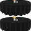 2 Manteles Redondos 60pulg Negro Tela Poliéster Exteriores