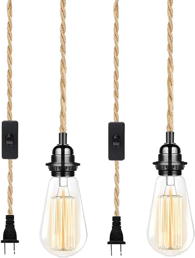 Cable luz colgante 15ft estilo granja con interruptor