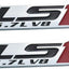 2 Pzas Placa Identificación 3D Motor 5.7L V8 Rojo Plateado