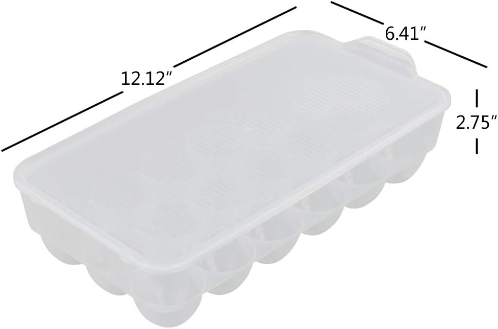4 Pzas Soporte Huevos Plástico Transparente 18x4