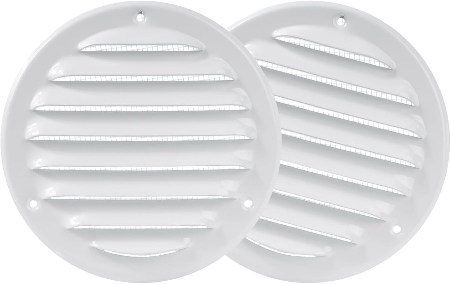 Cubiertas ventilación 4pulg blancas pack 2 rejilla metal