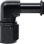 Codo adaptador manguera giratoria 90grados aluminio negro