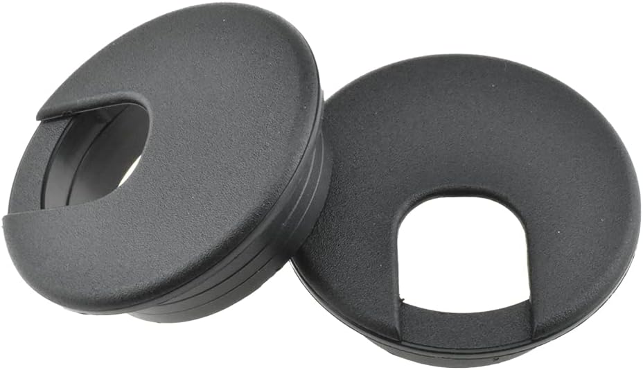 2 Pzas Organizador Cables Plástico ABS Negro 2pulg