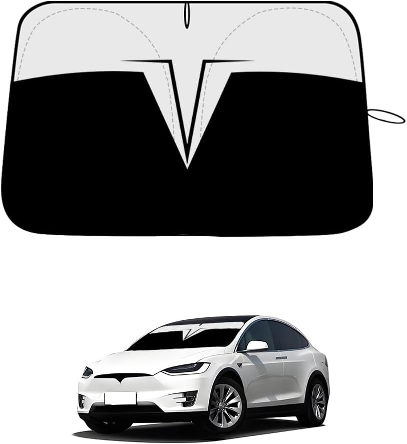Parasol plegable para parabrisas Tesla Model 3/Y/S/X negro