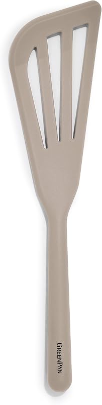 Espátula silicona ranurada antiadherente mango antiderrap