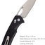 Cuchillo bolsillo plegable D2 acero mango G10 ambidiestro