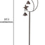 Colibríes de metal con campanas para jardín decorativo