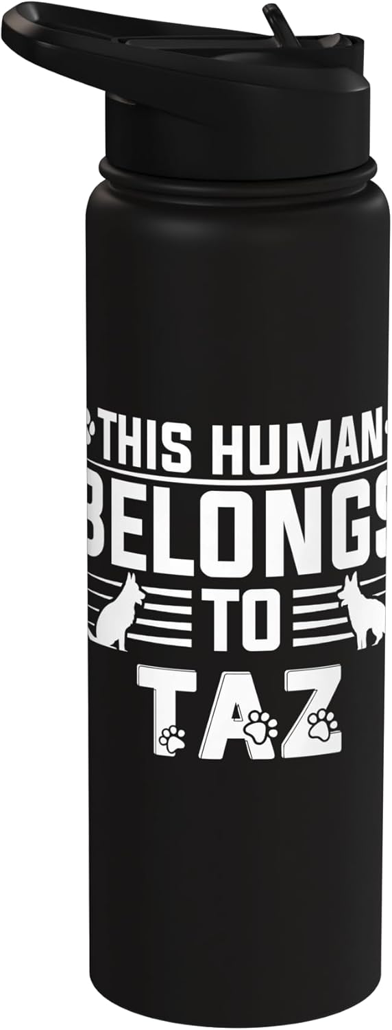 Botella de agua acero inoxidable aislada para perro Taz