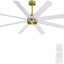 Ventilador techo DC 72" 8 aspas madera 6 velocidades