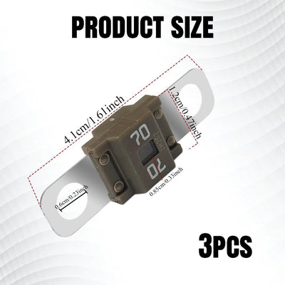 Fusible tipo perno 70A chapado cobre para autos y camiones