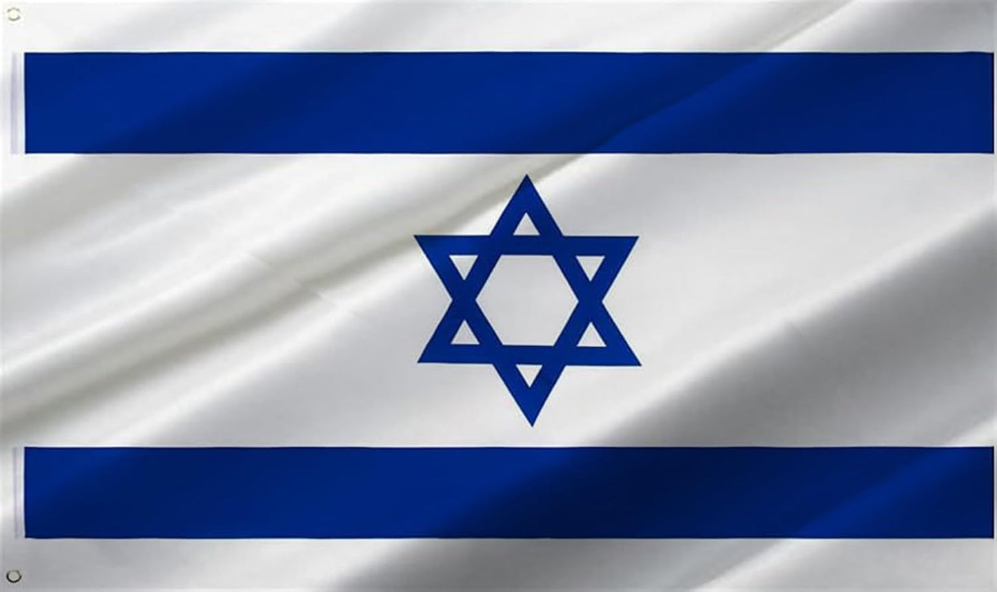 Bandera Israel 4x6ft poliéster alta calidad con ojales latón