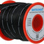 Cable plano silicona 22awg 25pies negro trenzado
