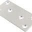 8 Soportes Planos 80x40mm Color Plata para Muebles