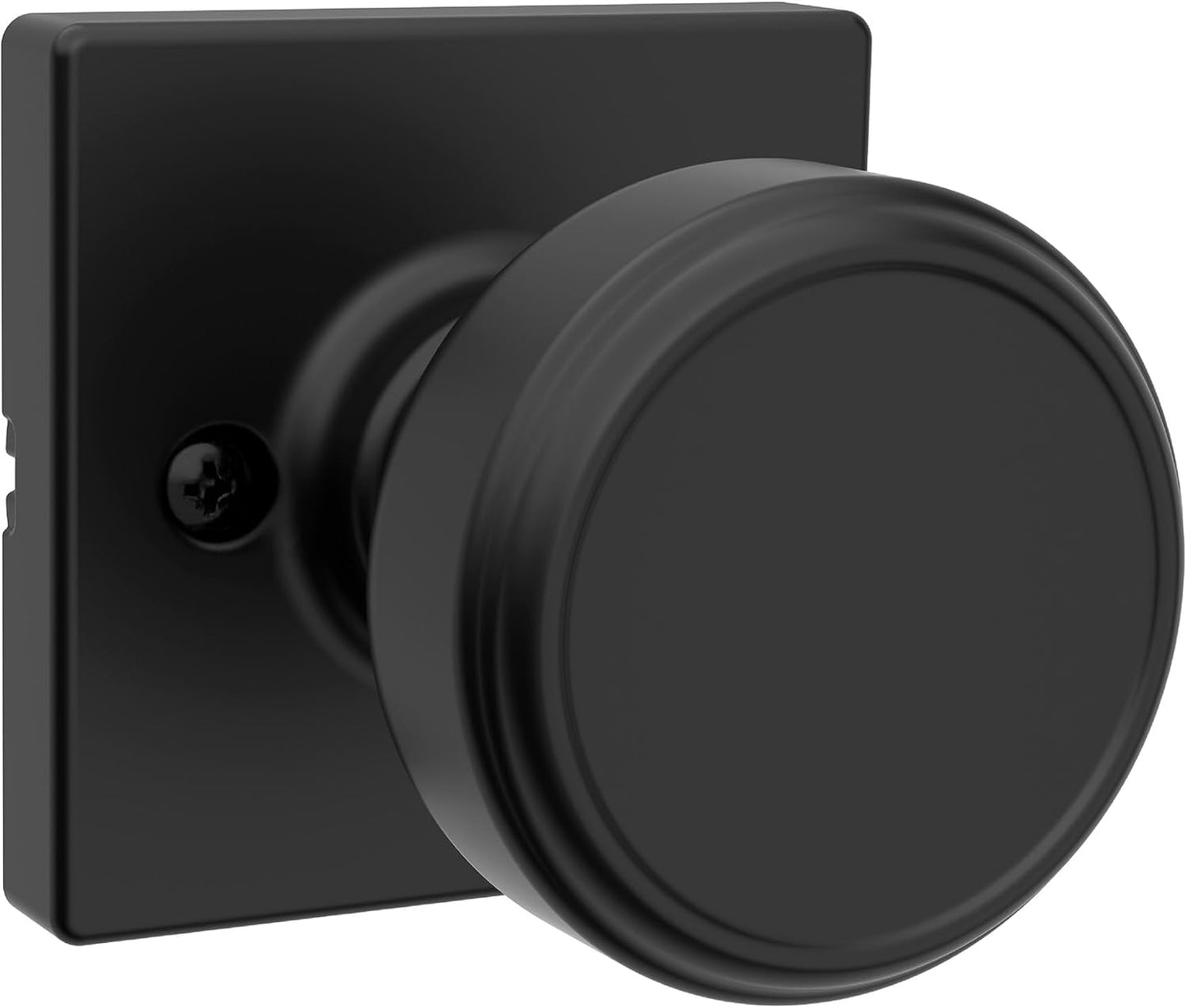 Pomo puerta interior cuadrado negro mate no gira push/pull