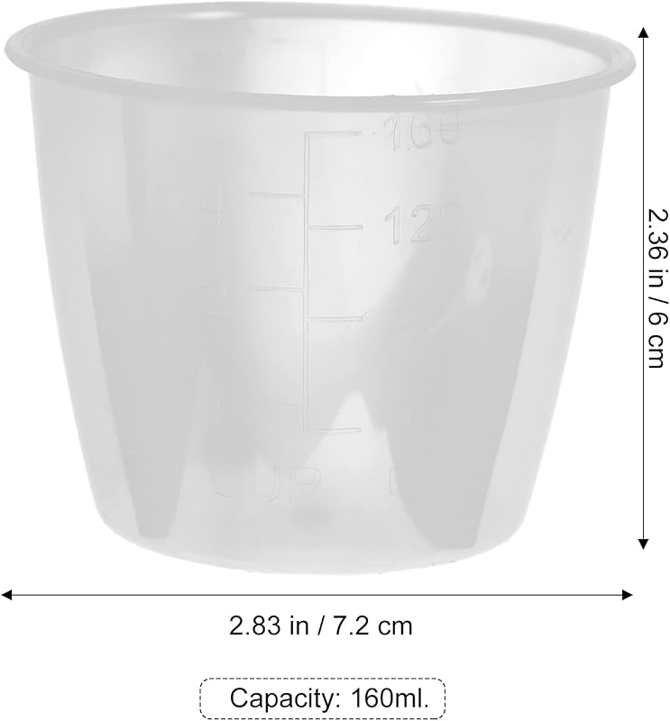 Taza medidora plástico alimenticio 5.4oz transparente cocina