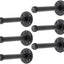Perchero flotante tubo negro 6" pared set 6