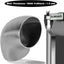 Codo escape 4.5" 90 grados coche plateado