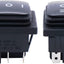 2 Pzas Interruptor Palanca Impermeable 16A 250V 3 Posiciones Negro