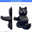 Organizador portacepillas gatos baño negro
