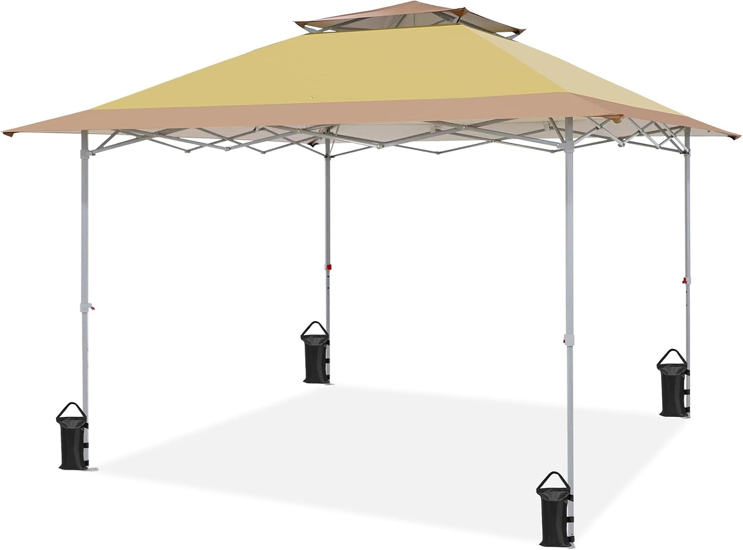 Tienda campaña 12x12 plegable con toldo automático beige