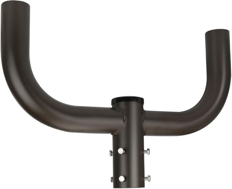 Soporte doble luz poste ajuste 2-3/8" 2 brazos 180grados