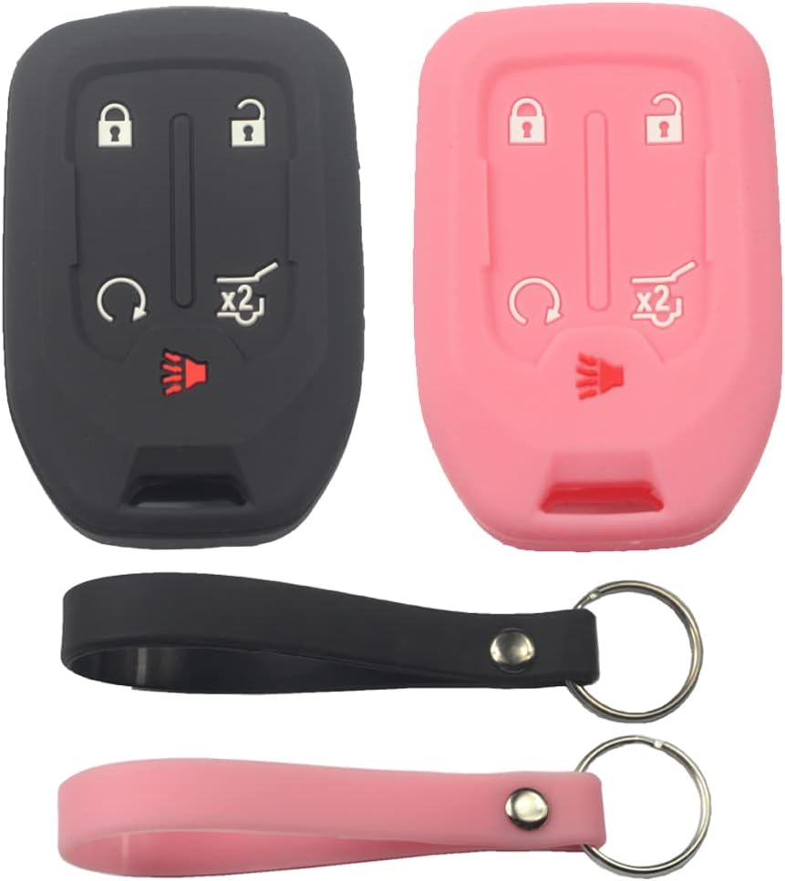 2 Fundas Silicona Llavero Inteligente Comp GMC Acadia Negro