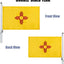 Bandera Nuevo México 3x5" doble cara poliéster resistente