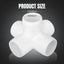 Pack 20 Conectores PVC 1/2pulg 5 Vías para Estantes DIY