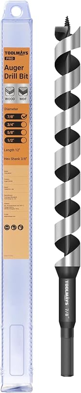 Broca madera 7/8x12 pulg vástago hex 3/8