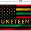 Bandera Juneteenth 2x3ft 19 de junio 1865 libertad color vivo