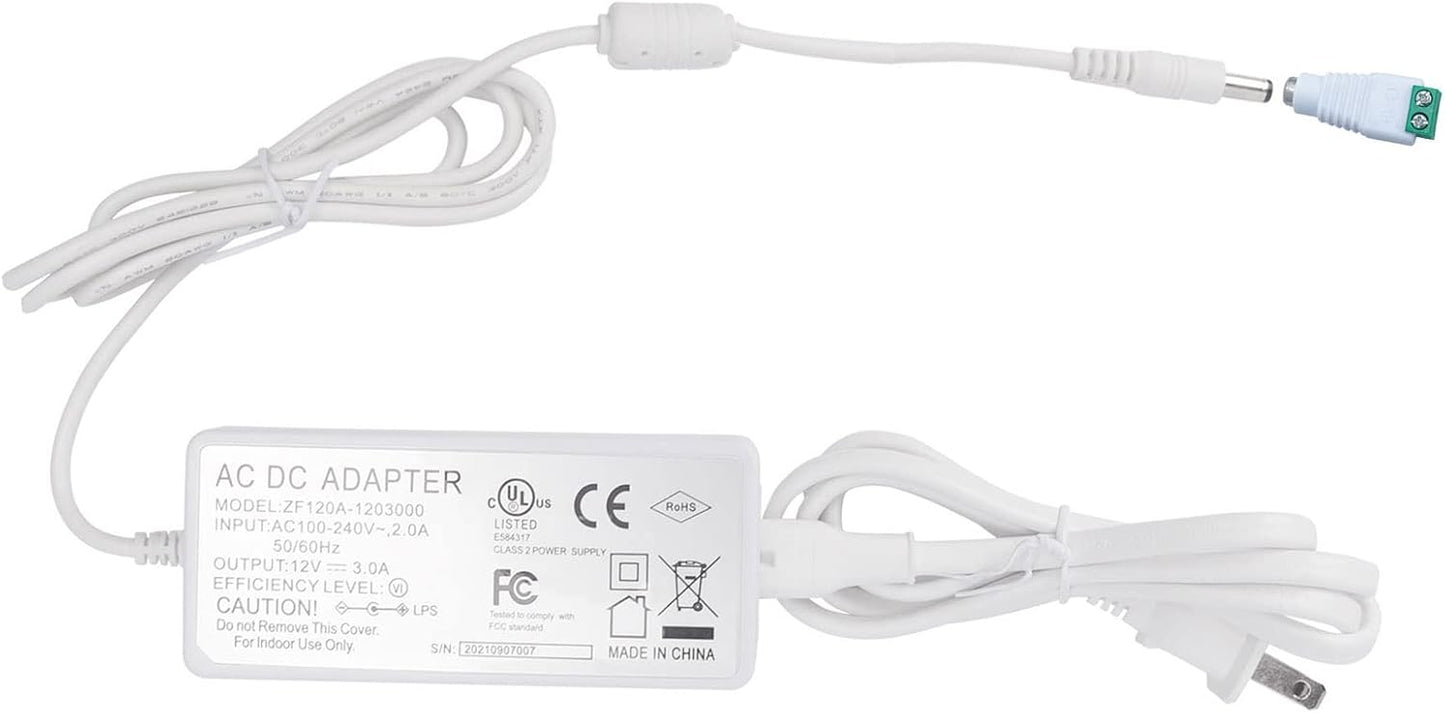 Transformador LED 12VCC 3A 110VCA salida 36W enchufe EE.UU.