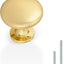 30 Perillas Doradas para Gabinetes Pomos Redondos 1-3/16"