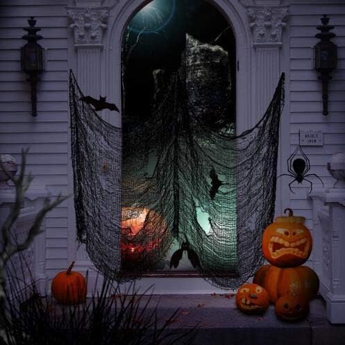 6 Gasas Espeluznantes 30x72pulg Poliéster Halloween