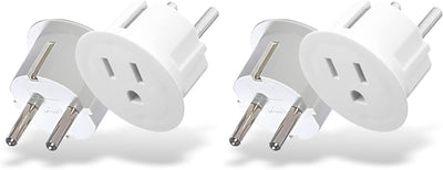 Adaptador enchufe USA a Europeo tipo E/F CE para móviles y cámaras