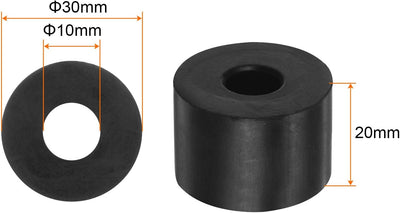 8 Pzas Arandelas Neopreno 1.2pulg DI 0.4pulg Grosor 0.8pulg
