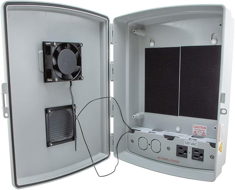 Caja plástico ABS resistente intemperie IP24 120V gris