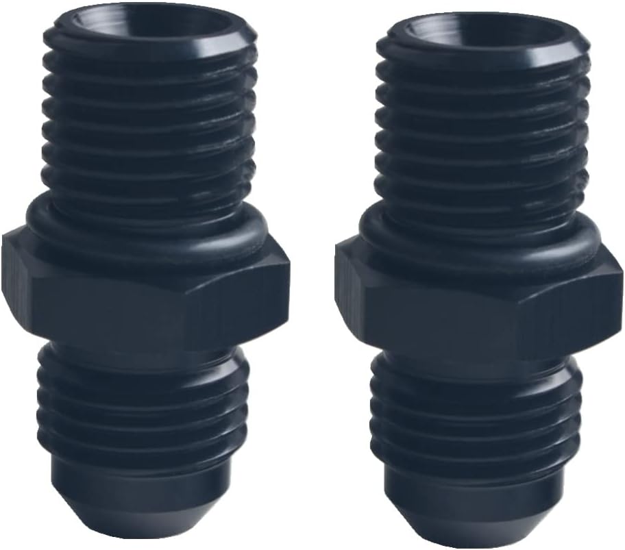 Adaptador 6AN a M12x1.5 aleación aluminio negro
