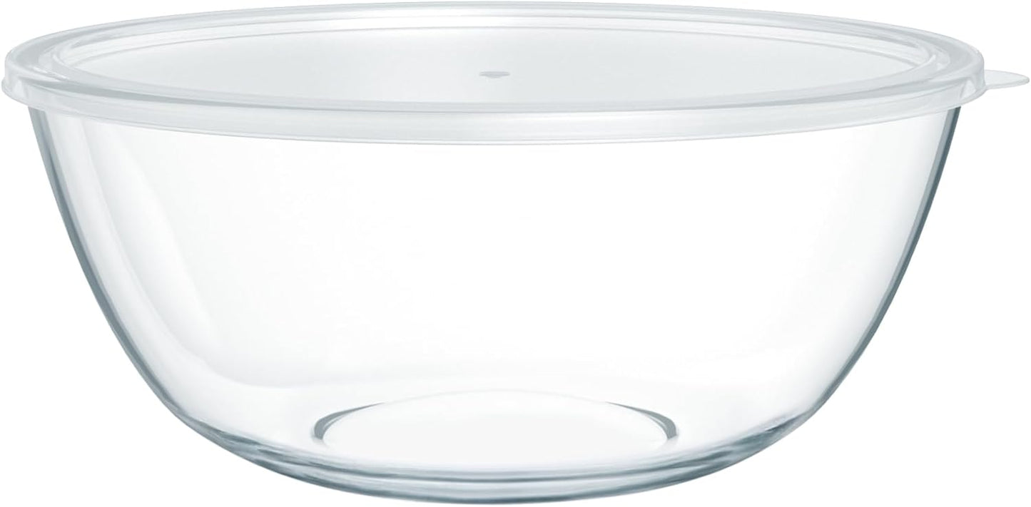 Cuencos vidrio 4.7qt transparente para ensalada y pan