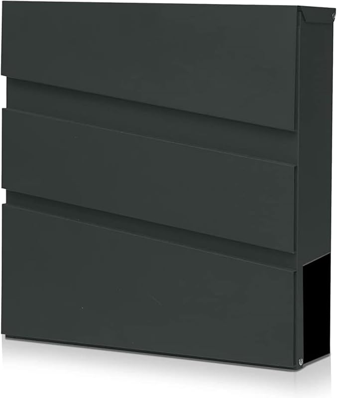 Buzón pared con cerradura y llaves 14.57x14.57x4.33"