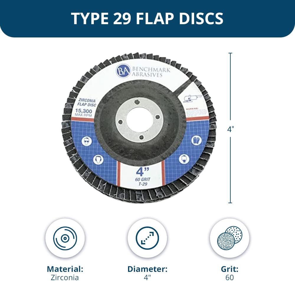 Discos solapa circonio 4x5/8 pulg lijado 4 pulg desbarbado