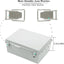 Caja conexiones plástico ABS IP67 bisagras exteriores gris