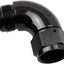 Adaptador codo aluminio negro 90 grados AN16