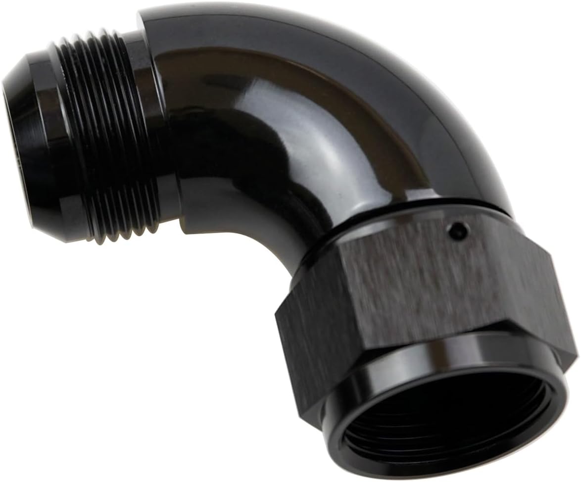 Adaptador codo aluminio negro 90 grados AN16