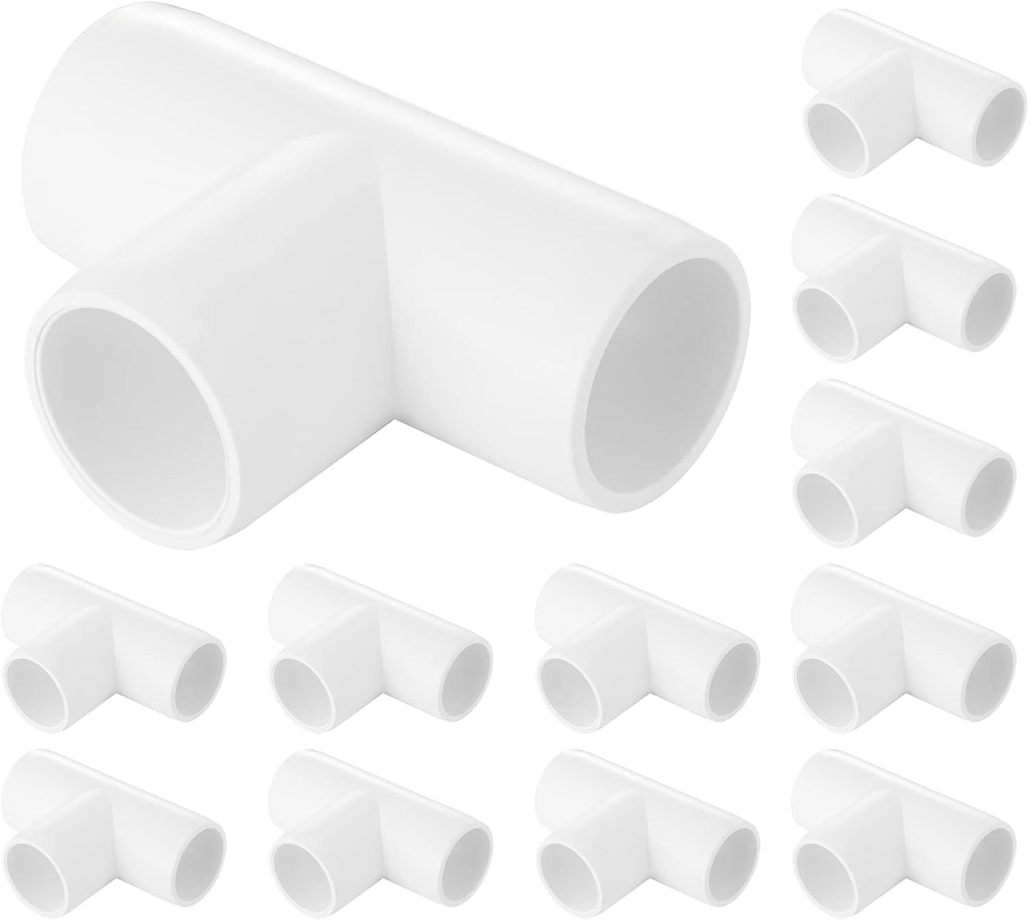 Accesorios PVC en T 3/4 pulg 12 paquetes para tienda campaña