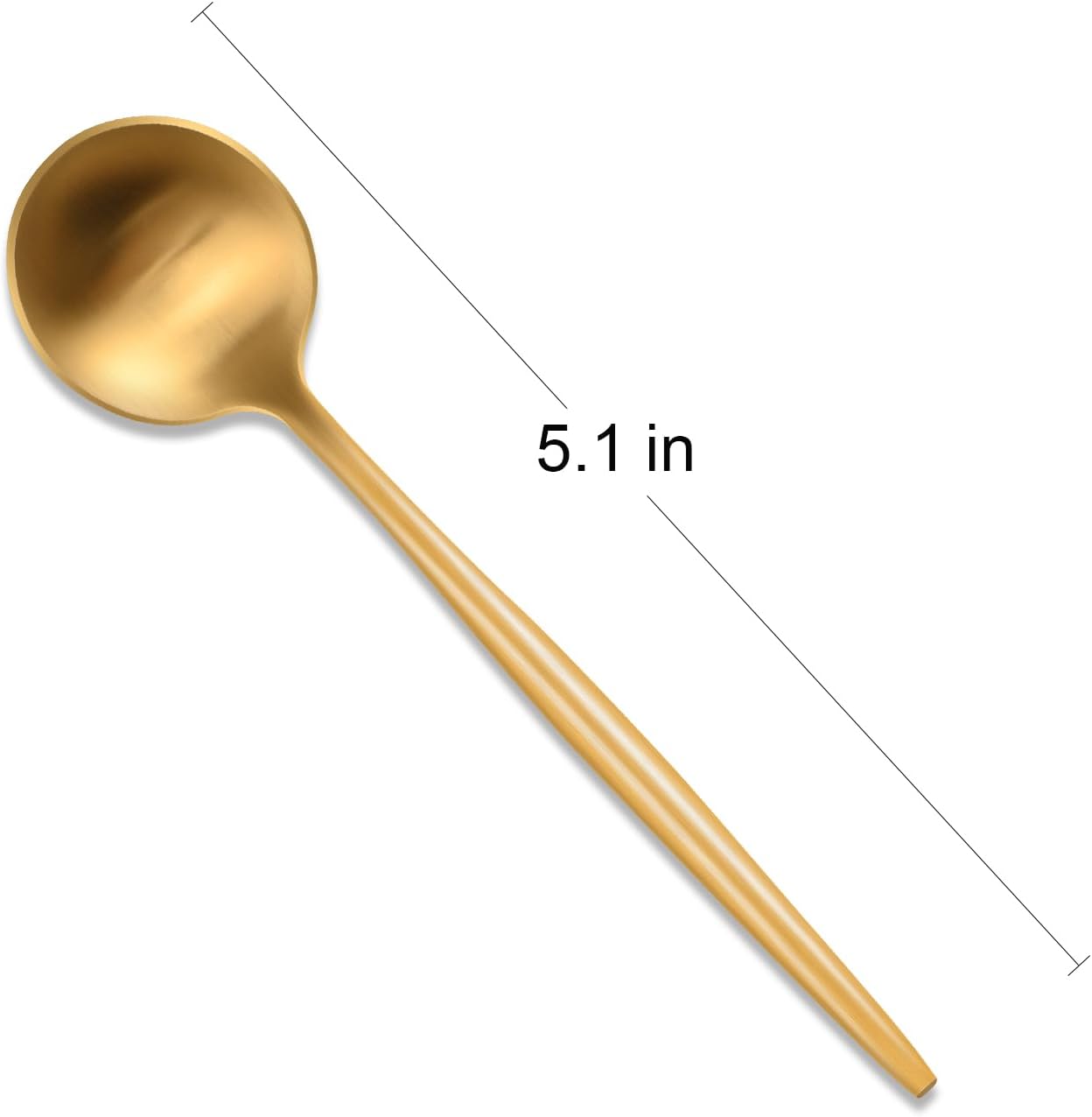 Set 4 cucharas té café oro satinado ss18/10