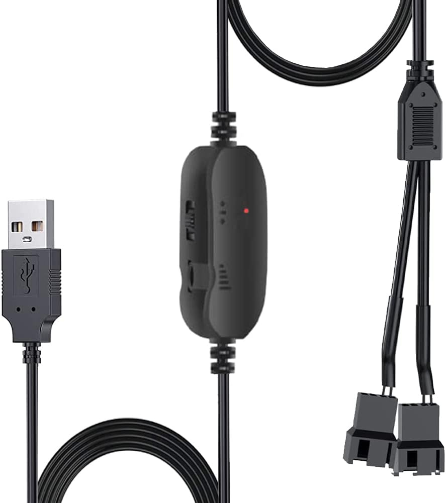 Control velocidad ventilador PC USB adaptador 3-4 pines 5-12V