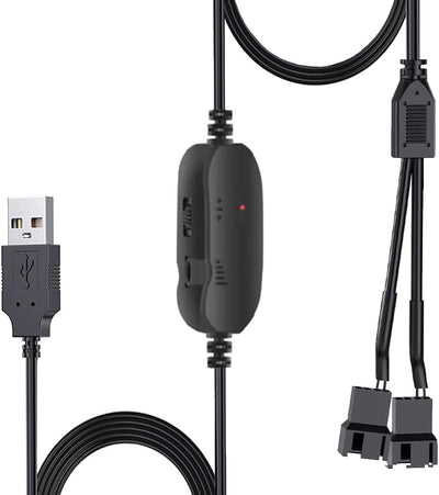 Control velocidad ventilador PC USB adaptador 3-4 pines 5-12V