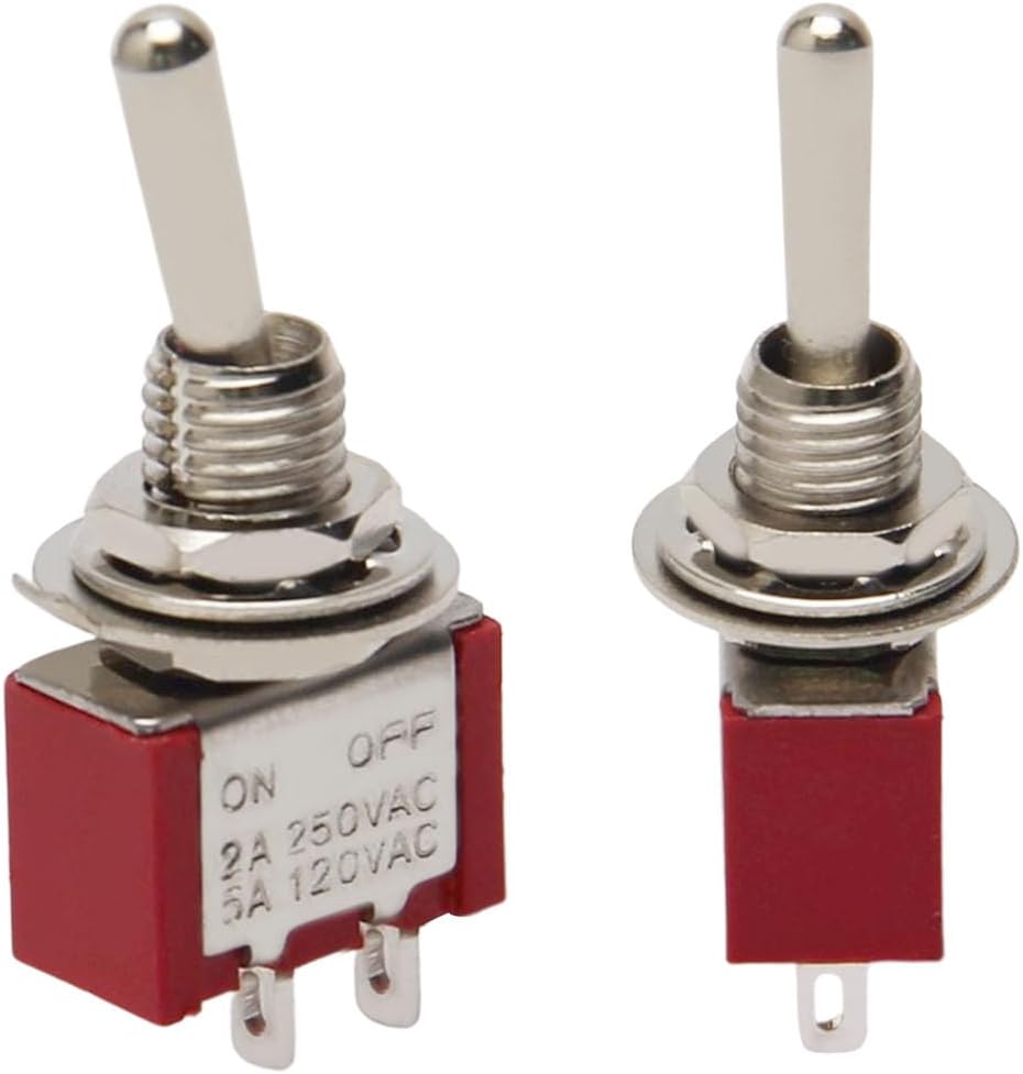 Interruptor palanca rojo 120V/5A 250V/2A 2 posiciones